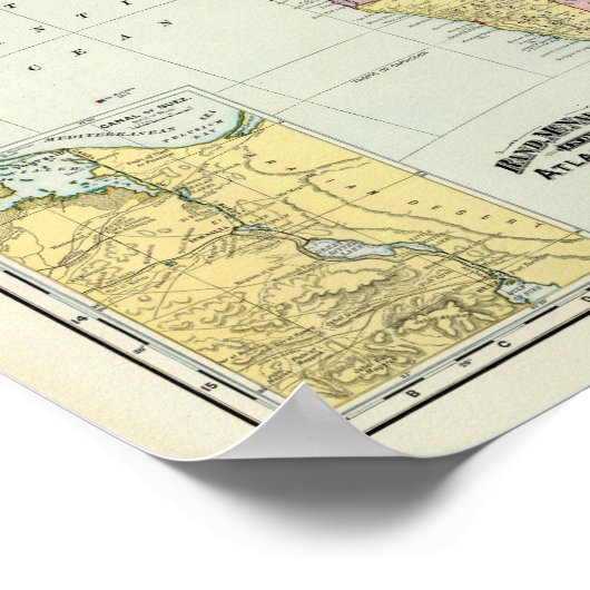 Afrika, Suezkanaal Poster (Hoek)