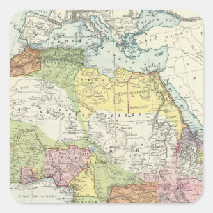 Afrika, Suezkanaal Vierkante Sticker