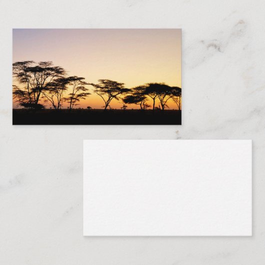 Afrika - Sunset Visitekaartje (Voorkant / Achterkant)