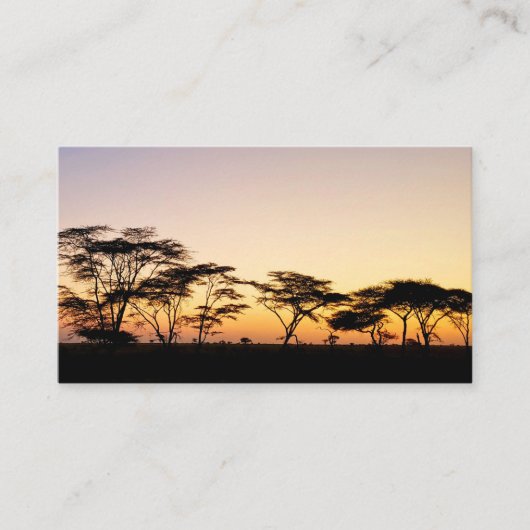 Afrika - Sunset Visitekaartje (Voorkant)