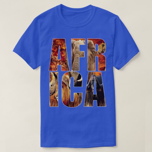 Afrika T Shirt Afrika Grote 5 T-shirt Zuid-Afrikaa (Design voorkant)