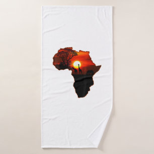 Afrika T Shirt Kaart van Afrika T-shirt Zuid-Afrik Badhanddoek