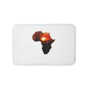 Afrika T Shirt Kaart van Afrika T-shirt Zuid-Afrik Badmat