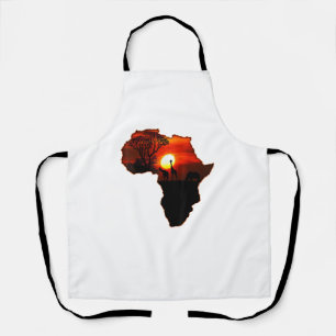 Afrika T Shirt Kaart van Afrika T-shirt Zuid-Afrik Schort