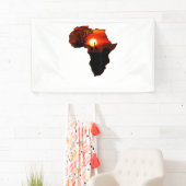 Afrika T Shirt Kaart van Afrika T-shirt Zuid-Afrik Spandoek (Insitu)