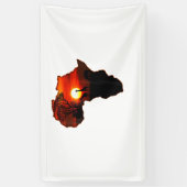 Afrika T Shirt Kaart van Afrika T-shirt Zuid-Afrik Spandoek (Verticaal)