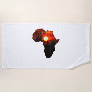 Afrika T Shirt Kaart van Afrika T-shirt Zuid-Afrik Strandlaken