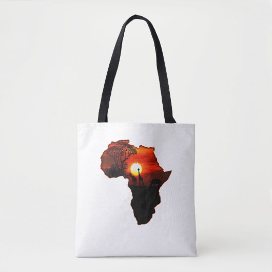 Afrika T Shirt Kaart van Afrika T-shirt Zuid-Afrik Tote Bag (Voorkant)