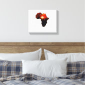 Afrika T-shirt Kaart van Afrika Tee Zuid-Afrikaans Canvas Afdruk (Insitu (Slaapkamer))