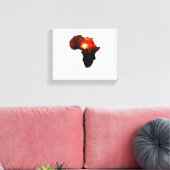 Afrika T-shirt Kaart van Afrika Tee Zuid-Afrikaans Canvas Afdruk (Insitu (Woonkamer))