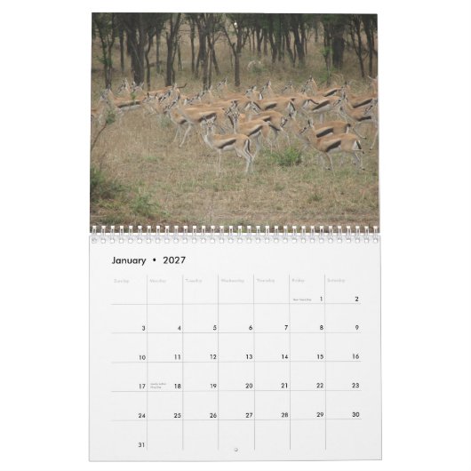 Afrika: Tanzania & Kenia Kalender (Jan 2027)