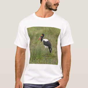 Afrika. Tanzania. Mannetje zadelbekooievaar T-shirt