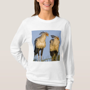 Afrika. Tanzania. Secretarisvogels bij Ndutu T-shirt