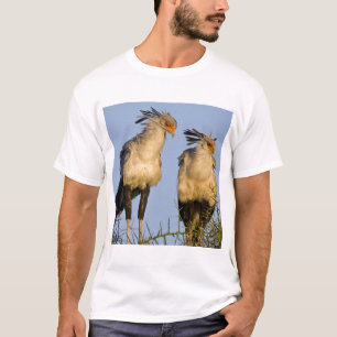 Afrika. Tanzania. Secretarisvogels bij Ndutu T-shirt