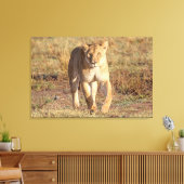 Afrika, Tanzania, Serengeti. leeuwen en leeuwen Canvas Afdruk (Insitu (Woonkamer))