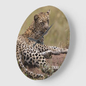 Afrika, Tanzania, Serengeti. Luipaard Grote Klok (Hoek)
