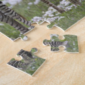 Afrika. Tanzania. Zebra moeder en veulen Legpuzzel (Zijkant)