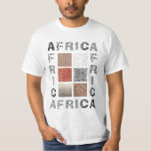 Afrika - tekst en textuur wild dier t-shirt (Voorkant)