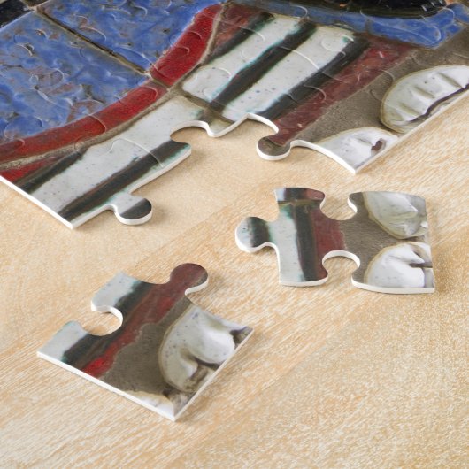 Afrika, Togo, Kpalime. Artisan handicraft Legpuzzel (Zijkant)