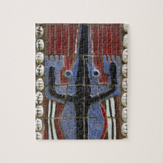 Afrika, Togo, Kpalime. Artisan handicraft Legpuzzel (Verticaal)