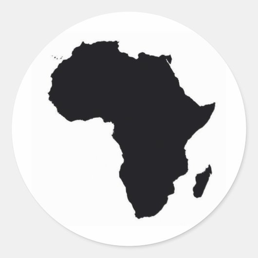 Afrika trots ronde sticker (Voorkant)