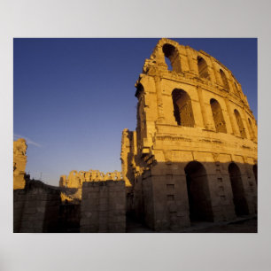 Afrika, Tunesië, El Jem. Ruïnes van een Romeinse Poster