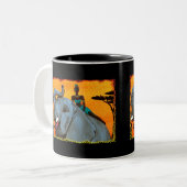"Afrika!" Tweekleurige Koffiemok (Voorkant links)