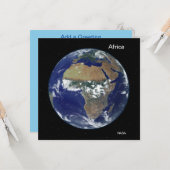 Afrika vanuit de ruimte, NASA Full Disk Afbeelding Kaart (Voorkant / Achterkant in situ)