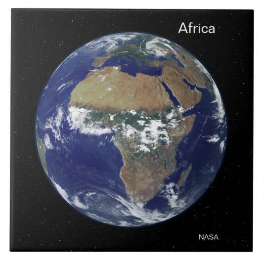 Afrika vanuit de ruimte, NASA Full Disk Afbeelding Tegeltje (Voorkant)