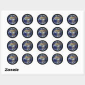 Afrika vanuit de ruimte, NASA-satelliet Ronde Sticker (Vel)