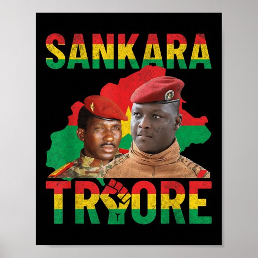 Afrika Verzet Thomas Sankara Burkina Faso Ibra Poster (Voorkant)