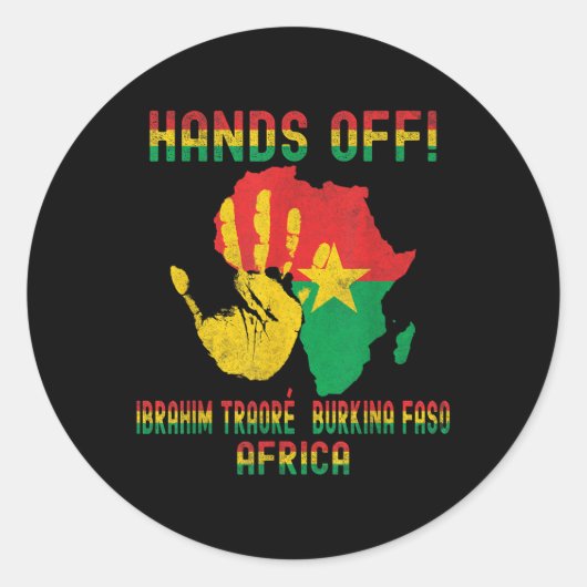 Afrika Verzet Thomas Sankara Burkina Faso Ibra Ronde Sticker (Voorkant)