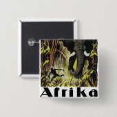 Afrika Vierkante Button 5,1 Cm (Voorkant /achterkant)