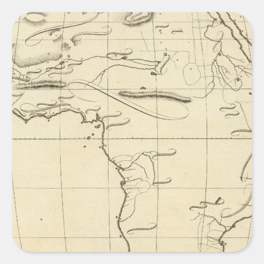 Afrika Vierkante Sticker (Voorkant)