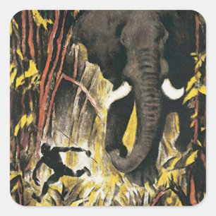  Afrika Vierkante Sticker