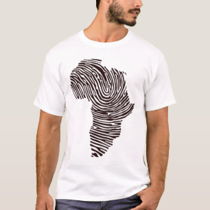 Afrika Vingerafdruk Culturele Trots Zwarte Geschie T-shirt