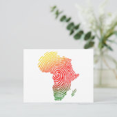 Afrika vingerafdruk, zwarte geschiedenis, gelijke  briefkaart (Staand voorkant)