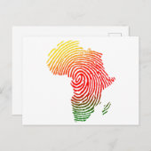 Afrika vingerafdruk, zwarte geschiedenis, gelijke  briefkaart (Voorkant / Achterkant)