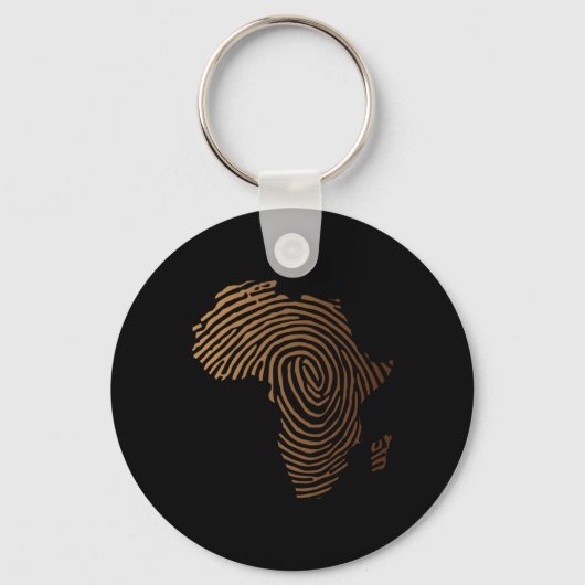 Afrika vingerafdruk zwarte geschiedenis junenth sleutelhanger (Voorkant)