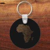 Afrika vingerafdruk zwarte geschiedenis junenth sleutelhanger (Voorkant)