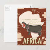 Afrika vintage reisposter. briefkaart (Voorkant / Achterkant)