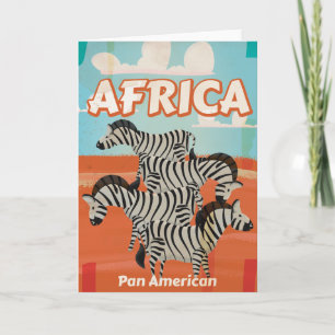 Afrika vintage reisposter feestdagen kaart