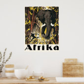 Afrika vintage Reisposter Poster (Keuken)