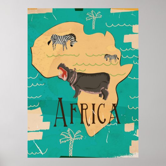 Afrika vintage reisposter poster (Voorkant)