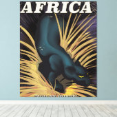 Afrika vintage reisposter print (Insitu (Houten vloer))