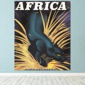 Afrika vintage reisposter print (Insitu (Houten vloer))