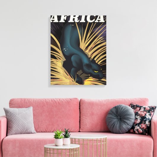 Afrika vintage reisposter print (Insitu (Woonkamer))