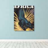 Afrika vintage reisposter print (Insitu (Houten vloer))
