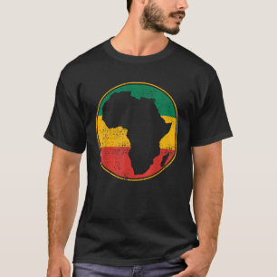 Afrika Vintage Retro Kaart Tanzania Namibië Kenia T-shirt
