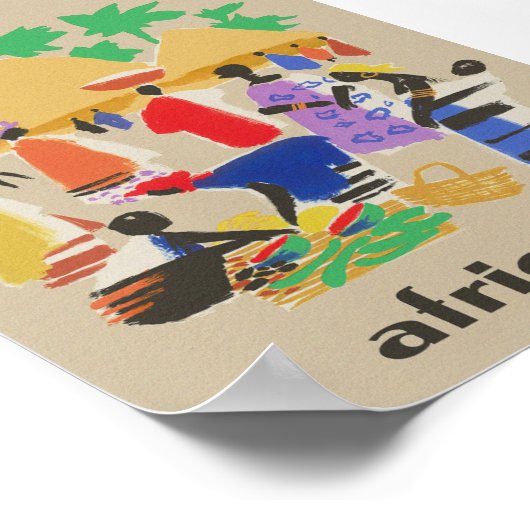 Afrika Vintage Travel Poster (Hoek)